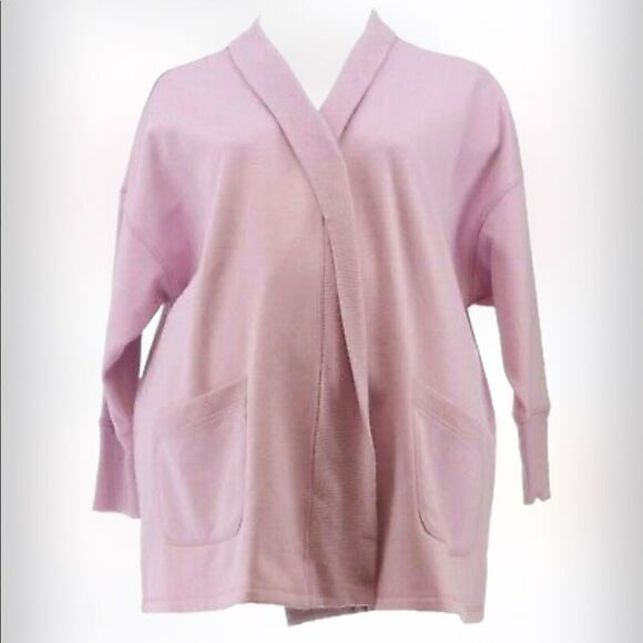Isaac Mizrahi Live! SOHO Plushed Back Open Front Cardigan - Picture 3 of 6